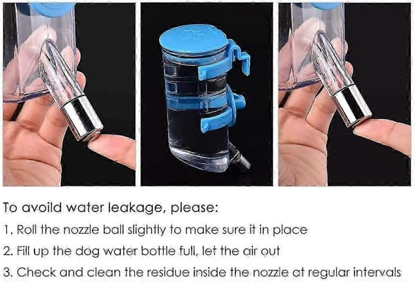 Vuotamaton 350 ml ripustettava vesipullo lemmikeille