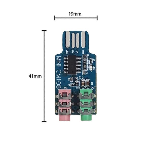 Driveless USB Lydkort Computer Eksternt Lydkort Modul Laptop Lydkort CM108 USB Lydkort