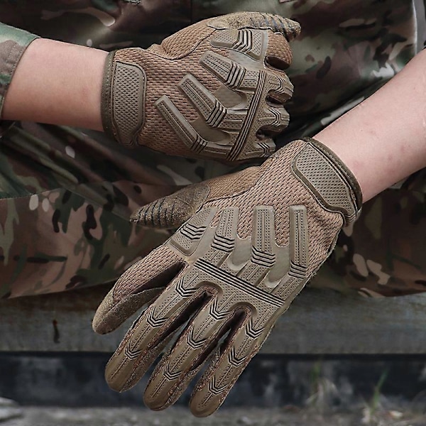 Ridhandskar Andningsbara Hel Finger Anti-Halk Pekskärm Bergsklättring Taktiska Handskar Utomhussporter Skyddsutrustning