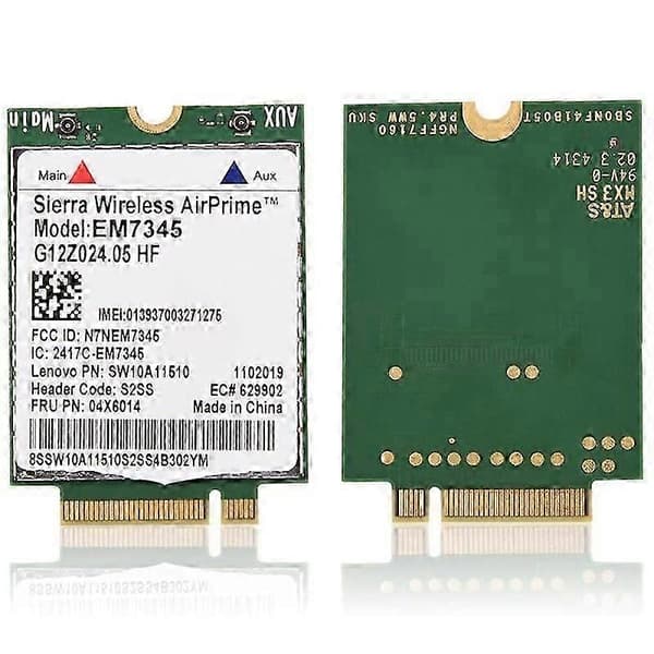 Netværkskort, EM7345 4G LTE WWAN-kortmodul til Thinkpad X250 X1C