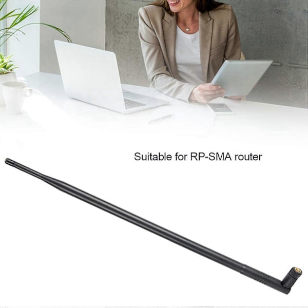2X 12DBI WiFi Antenne, 2.4G/5G Dual Band High Gain Langtrækkende WiFi Antenne med RPSMA Konnektor fo