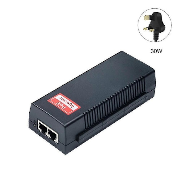 48V AC100-240V PoE-injektor 30W 10/100 Mbps opptil 100 meter (328 fot) PSE30