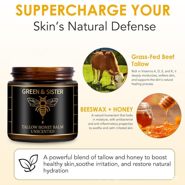 3x Fuktighetsgivende og hydrerende kroppslotion med smør og honning Unscented honey paste