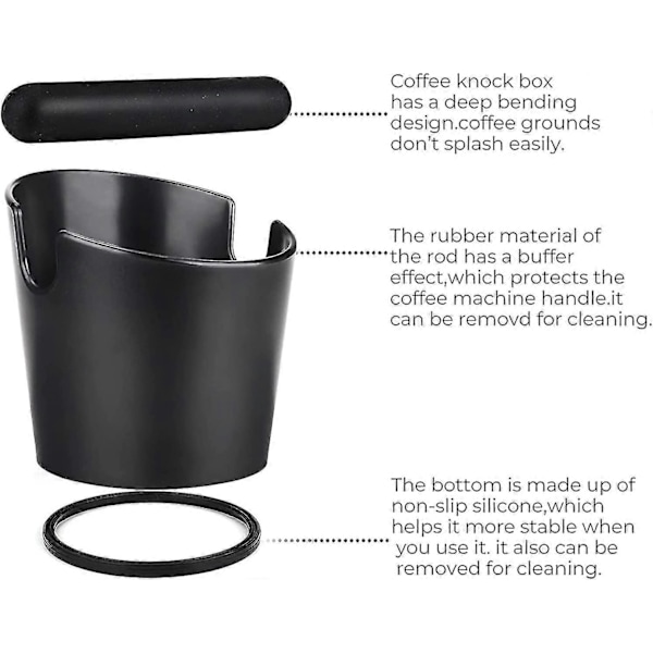 Kaffesumpslåda Espressobehållare Kaffe Sage Knock Box Kaffesumpsbehållare Malningsbehållare Knock Out Box -D