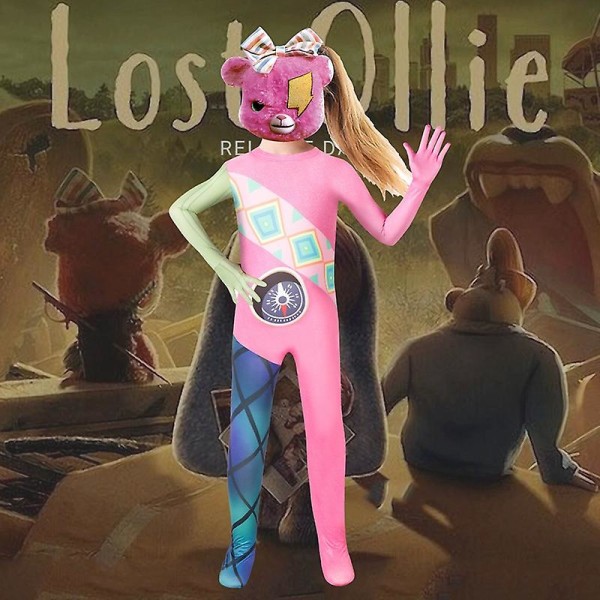 Halloween kostym för barn Anime Lost Ollie Cosplay Body Pojkar Flickor Dress Up Jumpsuits och maskset Karneval Festkläder costume-A 150 cm