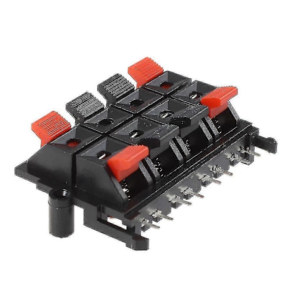 2 kpl 64x40x20mm 8-paikkaisia jousikuormitteisia kaiutinliittimiä