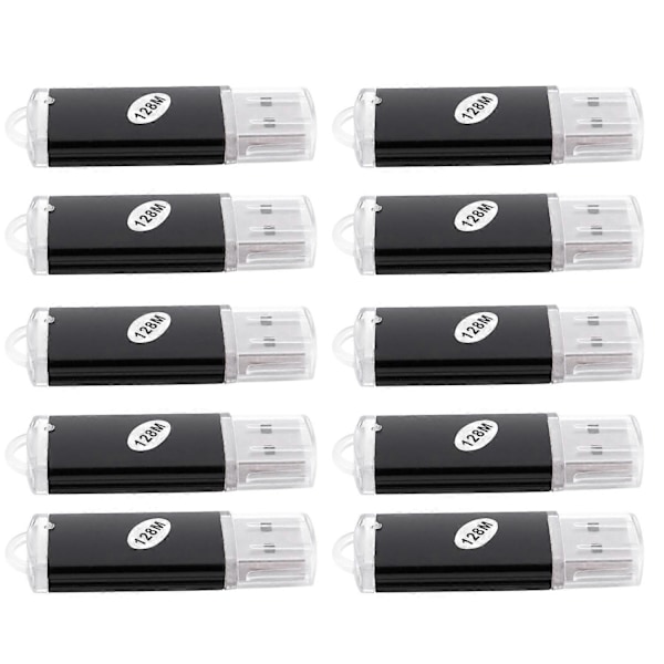 10 x USB Memory 2.0 Memory Stick Flash Drive 128MB Gave Sort