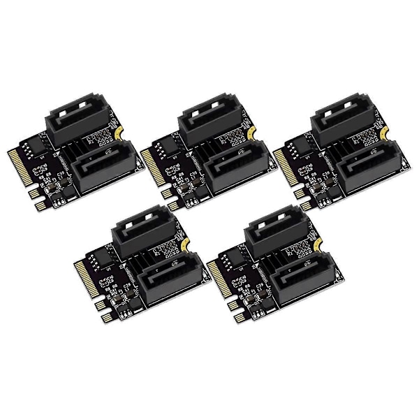 5 STK M2 til SATA3.0 Udvidelseskort PCI-E3.0 KEY A+ E WIFI M.2 til SATA Udvidelseskort Adapter Uden