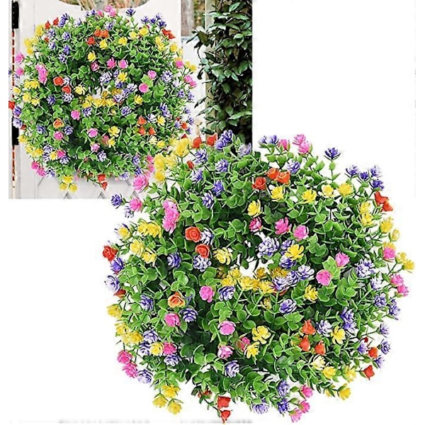 Blomsterkrans, 35 cm Vårkrans med Gröna Blad och Blommor, Gårdskrans för Ytterdörr Blomsterkrans Heminredning Daisy Dekor