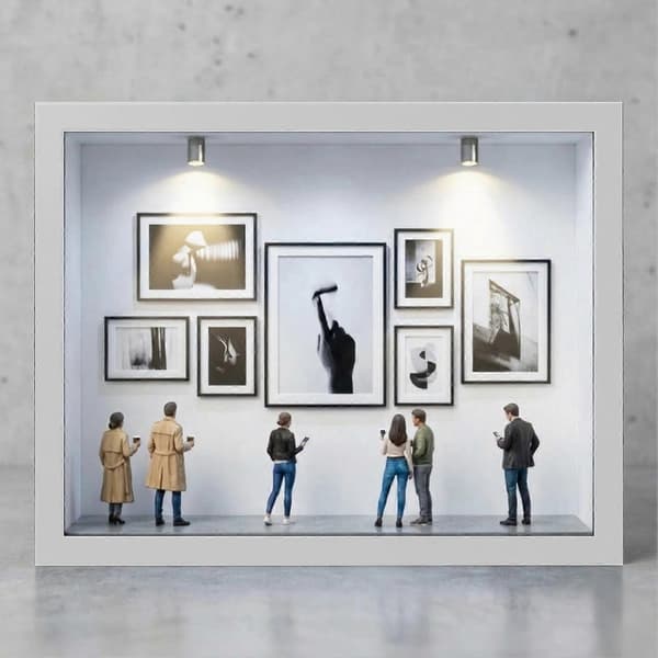 DIY-boks for gave og samling og dekorasjon og hjemmeaksent og kunst White