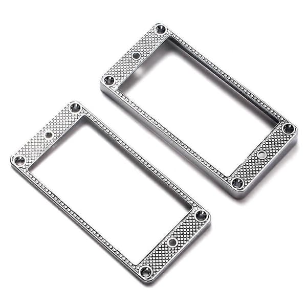 2 st Humbucker Pickup Ring Metall Böjd Bottenram för LP PRS Gitarrdelar