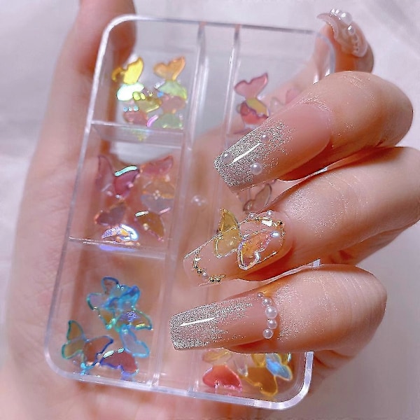 Resin Negle Rhinestones Krystal Negle Ædelstene Sten Flad Bagside 3d Negledekorationer
