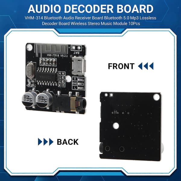 VHM-314 Lydmottakerkort Bluetooth 5.0 Mp3 Lossless Dekoderkort