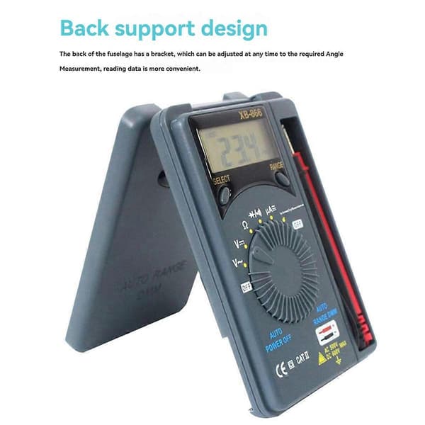 XB866 Mini Auto Range LCD Voltmeter Tester Verktøy AC/for DC Lomme Digital Multime
