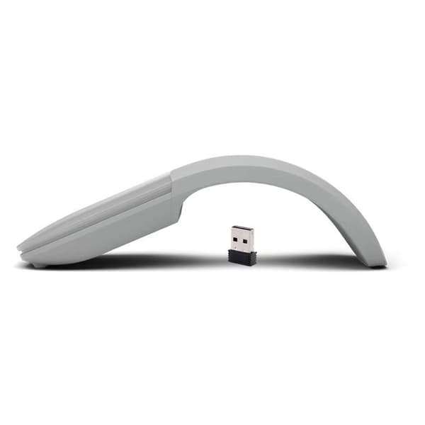 Microsoft Arc Mouse - Bluetooth-mus for PC-er og bærbare datamaskiner, kompatibel med Windows, Mac og Chrome OS (tynn, bærbar, taktil) - White_v (YJD)