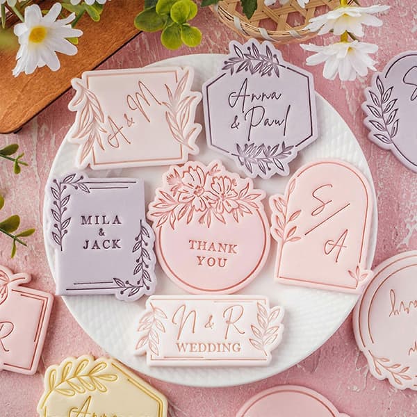 Elegante kage- og småkageforme med mønsterstempel i fødevaregodkendt silikone til sofistikerede søde desserter Pattern frame R
