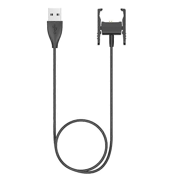 Laddare för Smartwatch Charge Ersättning USB-laddare Laddningskabel Dockningsstation Adapter för Fitbit Charge 2 Pulsklocka (Svart)