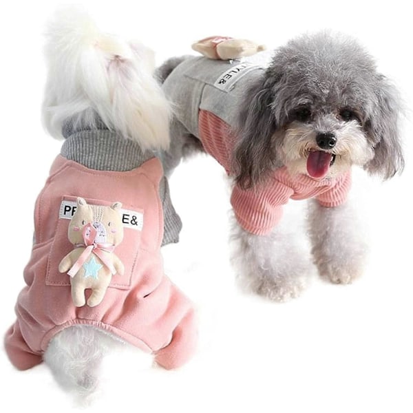Syksyn ja talven uusi söpö karhunukke nelijalkainen lemmikkieläinten vaatetus Teddy Bichon lemmikkikoiran vaatteet Fense X-Large