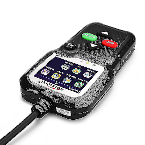 Konnwei Kw680 Professionell Obdii/eobd Scanner Obd2 Can Bus Kodläsare Med Tft Färgskärm - Röd--svart