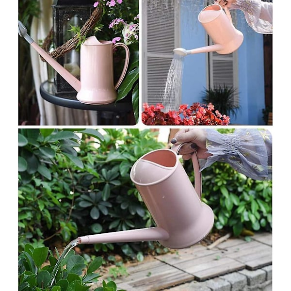 Styck Plast Vattenkanna Inomhus Utomhus Liten Vattenkanna Vattenkokare För Krukväxter Trädgårdsblommor 2000ml (rosa)