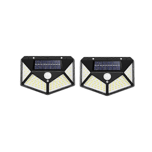 2 kpl Solar Led -valot Ulkokäyttöön Aurinkovalot PIR-liiketunnistimella Seinävalaisin Vedenpitävä Aurinkovoimalla Toimiva