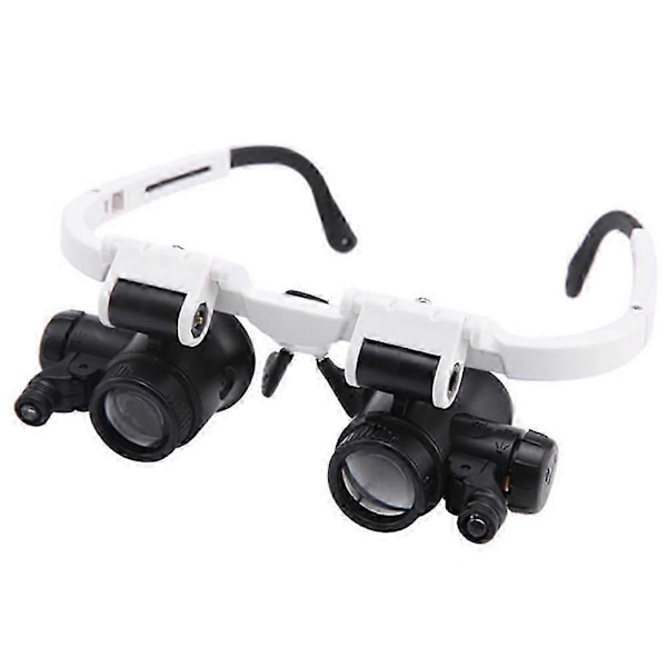 Hodebåret forstørrelsesglass Luper med LED Bærbar 8X/15X/23X Linse Observasjon Forstørrelsesbriller for Lesing Juvelerer-Bra