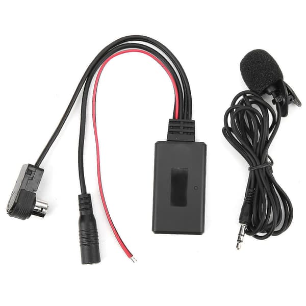 Bluetooth 5.0 AUX Kabeladapter för Alpine CDA-9857 CDA-9886 CDA-117, med Handsfree Mikrofon
