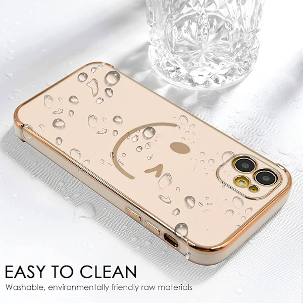 Designet til iPhone 7plus/8plus Cover - Blødt TPU Telefon Cover med Smiley Ansigt Print Mønster, Kameralinse Beskyttelse og Hævede Forstærkede Hjørner Bumper