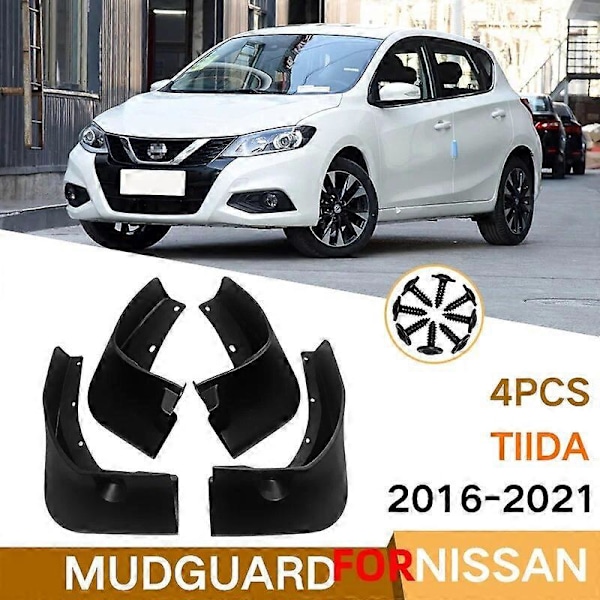 Utsökta stänkskydd fram och bak för Nissan Tiida Versa 2016-2021 Hatchback, stänkskydd, biltillbehör
