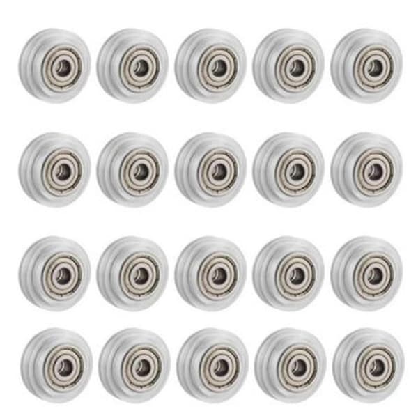 40 stk. 3D-printer klare polycarbonathjul plastremskive lineært leje til Creality CR-10 S5 Ender 3 Pro printer