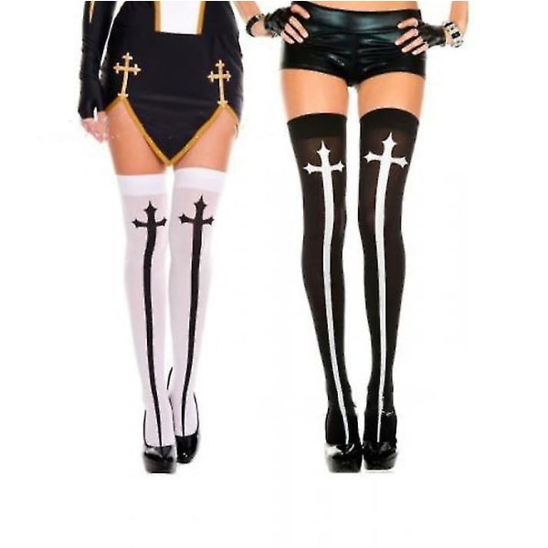 2 par Halloween knähöga strumpor för kvinnor Halloween cosplay festdekorationer