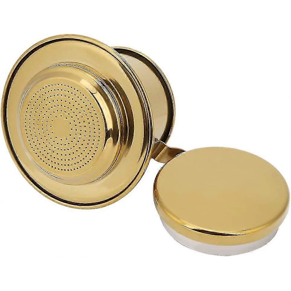 Vietnamesisk Kaffefilterholder, Filterkaffemaskiner Kaffefilterholder, 10 X 8cm Guld