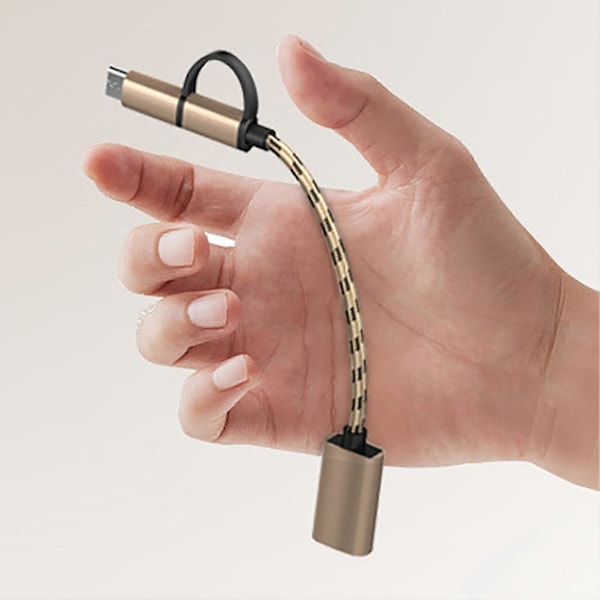 Gull USB 3.0 OTG-kabel A til Type C Micro Adapter Multifunksjonell Bærbar USB til Type C-kabel