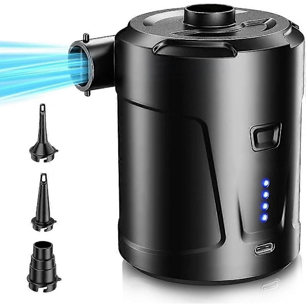 Elektrisk Luftpumpe Bærbar Trådløs Luftpumpe Oppblåsbar Madrasspumpe Inflator & Deflator Bassengpumpe f