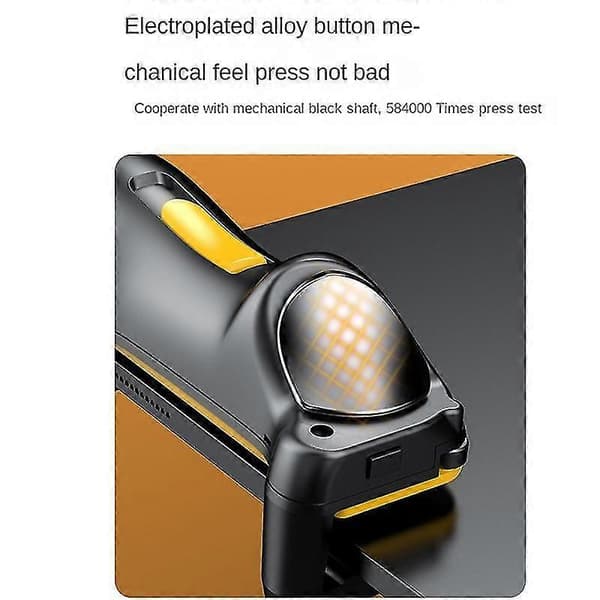 Velegnet til seks fingre til spiltrigger til PUBG Gaming Controller L1 R1 Alloy Key Button til Android Gamepad J-FO  SHAN  RAN  WANG