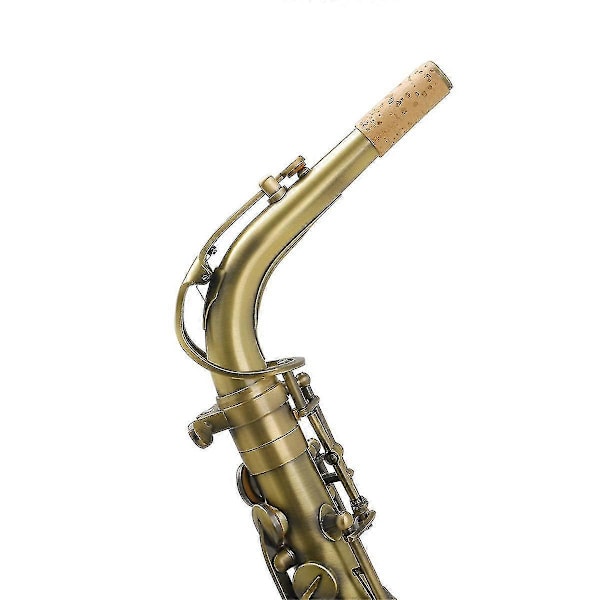 B65 Altsaxofon Sax Bøjet Hals Messing Es-alt Sax Albue 24,5 mm Dyse Med Professionel Læderpude Varmeisolerende Sax Udskiftningsdel Vintage
