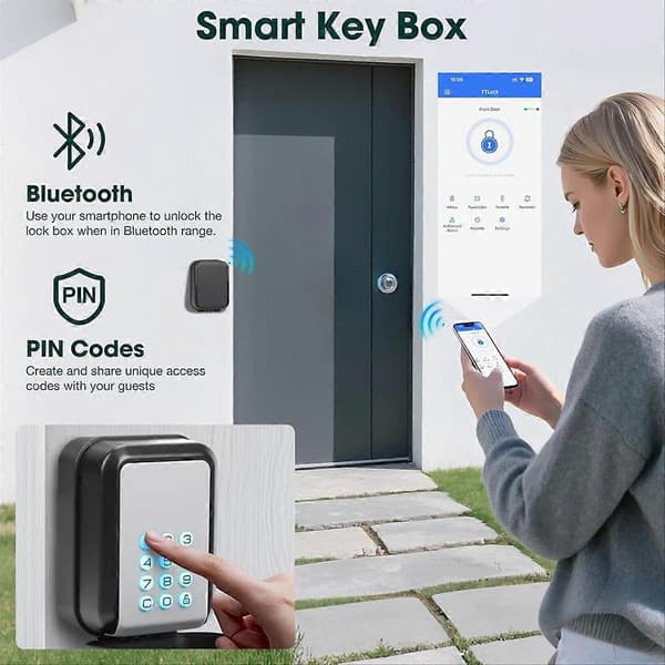 Smart nøgleboks Elektronisk Bluetooth nøgleboks med APP-kontrol