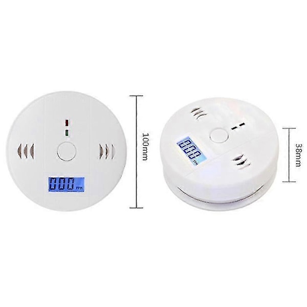 LCD Kolmonoxid (CO) Detektor Förgiftningsgas Sensor Övervakning Alarm Set Shytmv