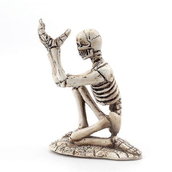 Kranie Penholder Skeletform Opbevaringsholder Skrivebordsornament