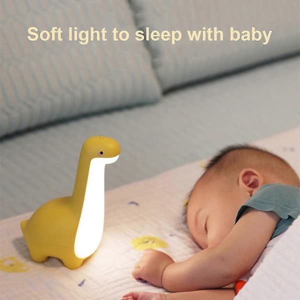 Sød dinosaur-natlampe USB LED-lampe til børn green