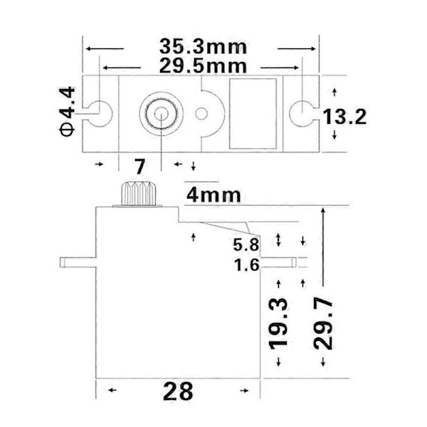 18G 3.5KG Metallgir Digital Servo og Servoarm PDI-1181MG for Wltoys 144001 144007 124007 124019 R