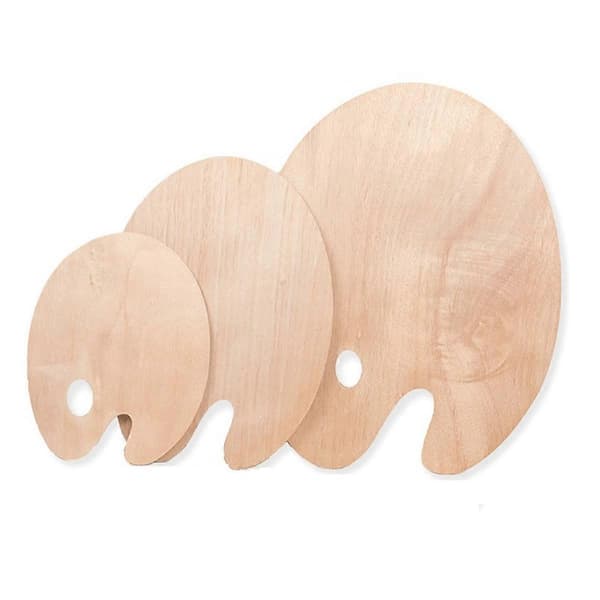 Træpalette Oval Træmalerpalette