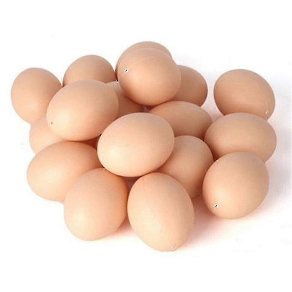 20 stk Simulerte Plast Eggeskall Hønseegg Kunstige Egg Hjelper Med Legging