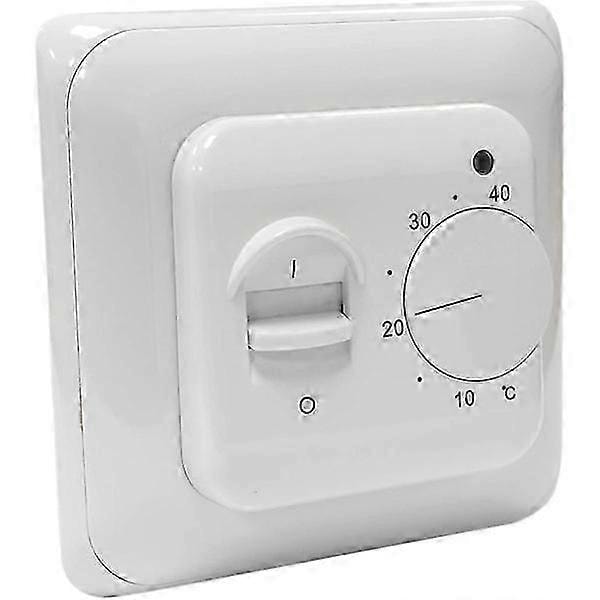 Manuell elektrisk gulvvarmetermostat med AC 220V 16A probe, mekanisk gulvvarmetermostatkontroller [Energiklasse A+++]
