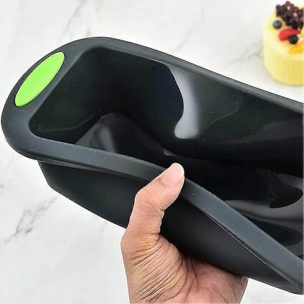 Silikonform för bröd, köttfärslimpa, kaka, non-stick återanvändbara rektangulära formar med lätt grepp