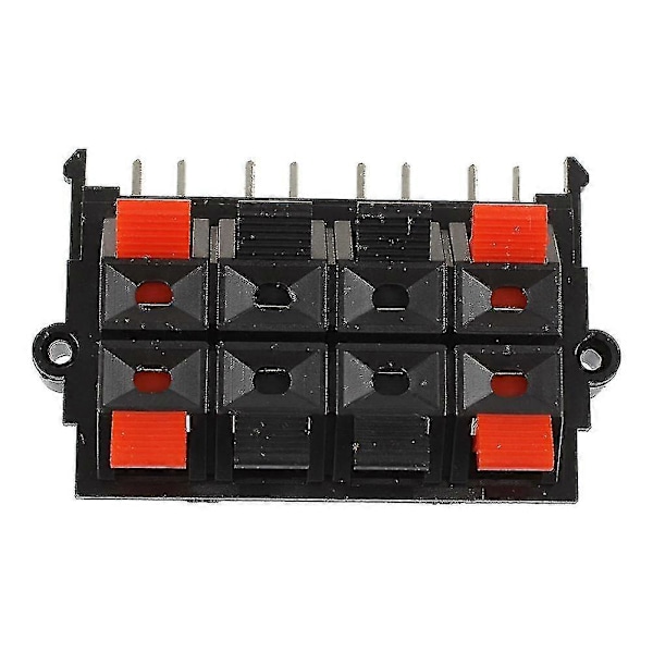 2 kpl 64x40x20mm 8-paikkaisia jousikuormitteisia kaiutinliittimiä