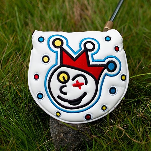 Golf putter hodebeskyttelse, golfkøllebeskyttelse, hvit