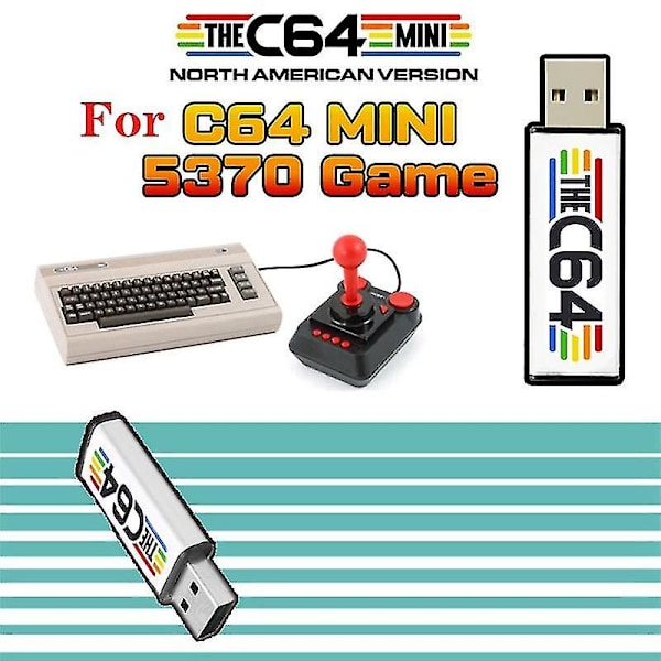 USB-minne för C64 Mini Retro Spelkonsol Plug and Play USB-minne U Disk Spelskiva med 5370 Spel