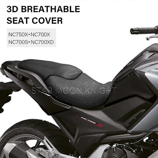 3D Mesh Sitsöverdrag För Honda Nc 750 Nc750 X Nc750x Nc700x Nc700xd Nc700s Nc 750x 700x Halkfritt Sitsöverdrag i Nylonväv