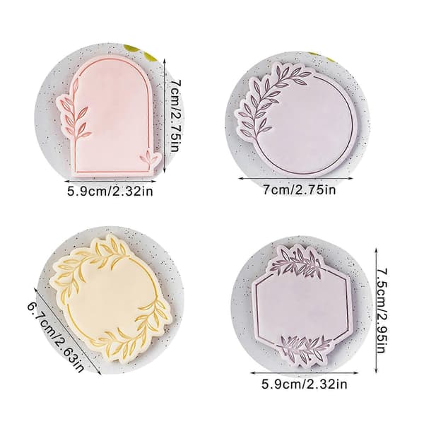 Elegante kage- og småkageforme med mønsterstempel i fødevaregodkendt silikone til sofistikerede søde desserter Pattern frame C